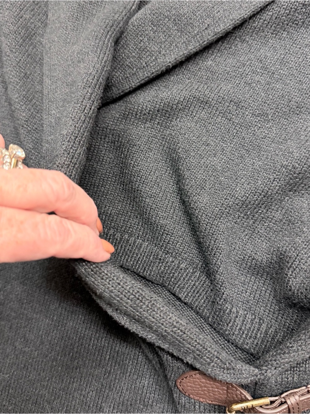 Lauren Ralph Lauren Haddon Hall Sweater Dress in Granite Grey Size Medium - Picture 7 of 12